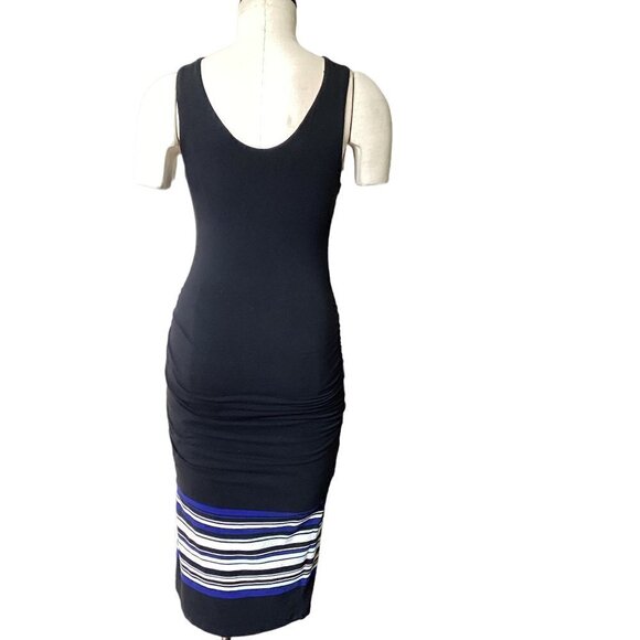 Athleta Midi Stripe Tank-Dress Sz XS Black #196F - Picture 8 of 11